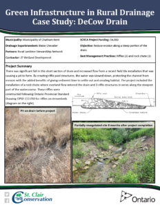 Green Infrastructure in Rural Drainage Case Study: DeCow Drain in ...